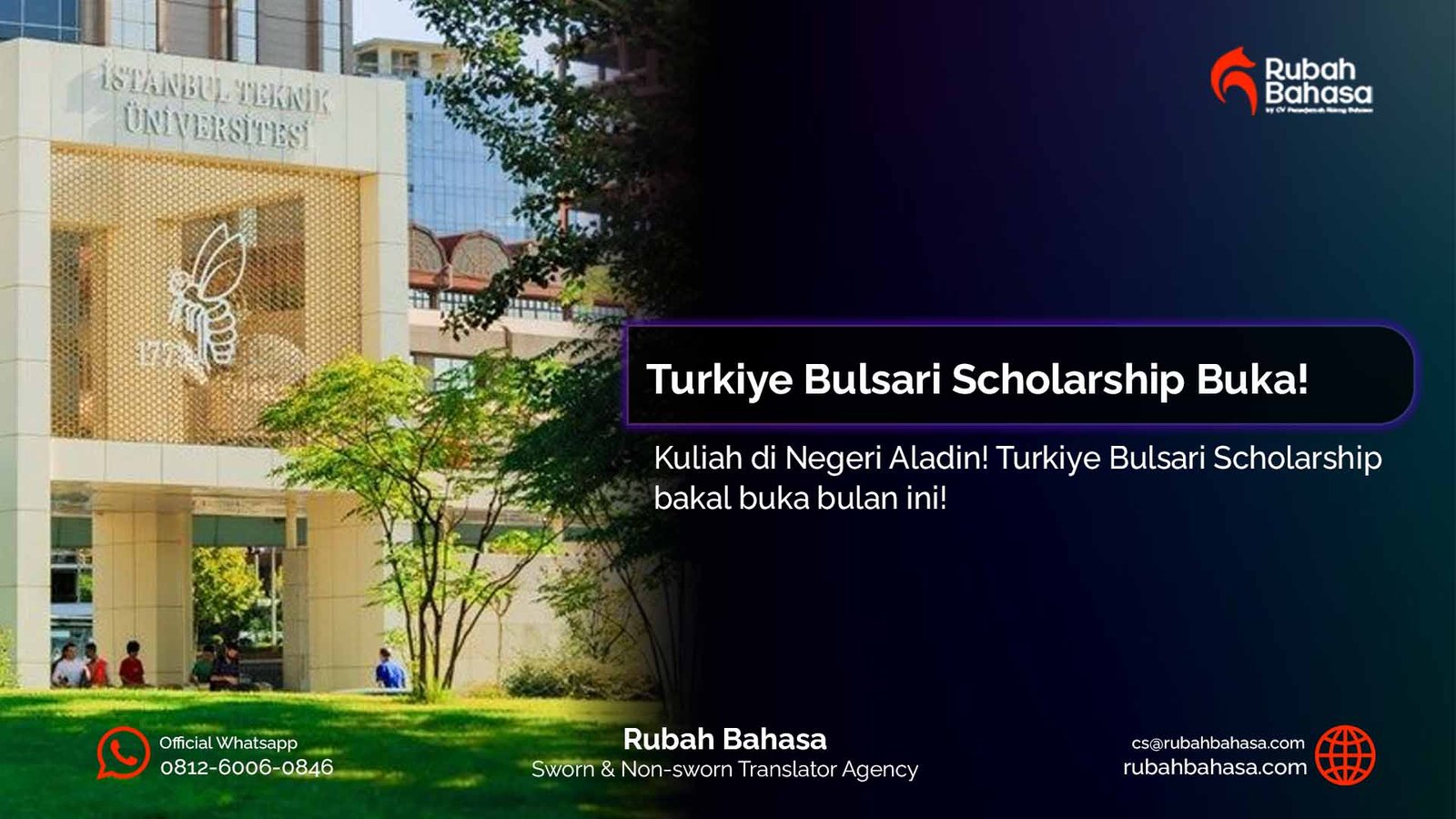 beasiswa Turkiye Burslari untuk kuliah S1 S2 S3 di Turki