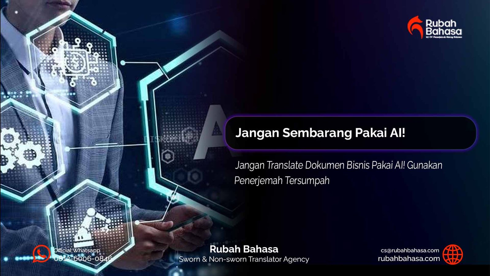 Risiko menerjemahkan dokumen bisnis dengan AI dan pentingnya menggunakan penerjemah tersumpah untuk akurasi legal dan keabsahan dokumen resmi