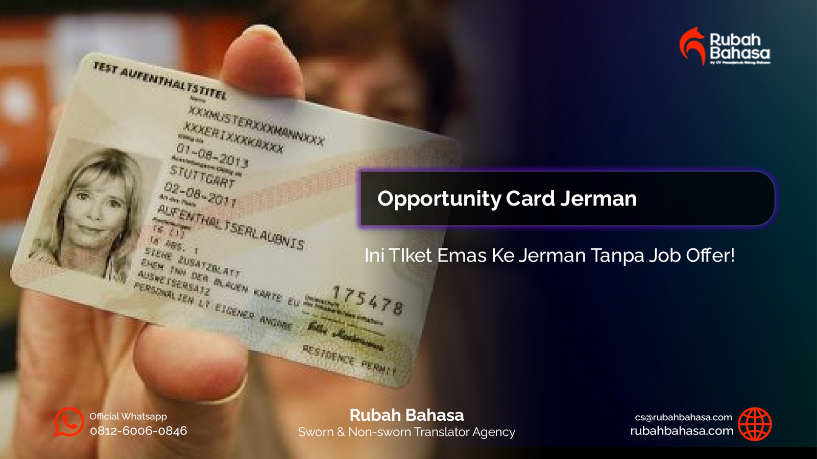 Opportunity Card Jerman: poin, dana, dan dokumen pendukung