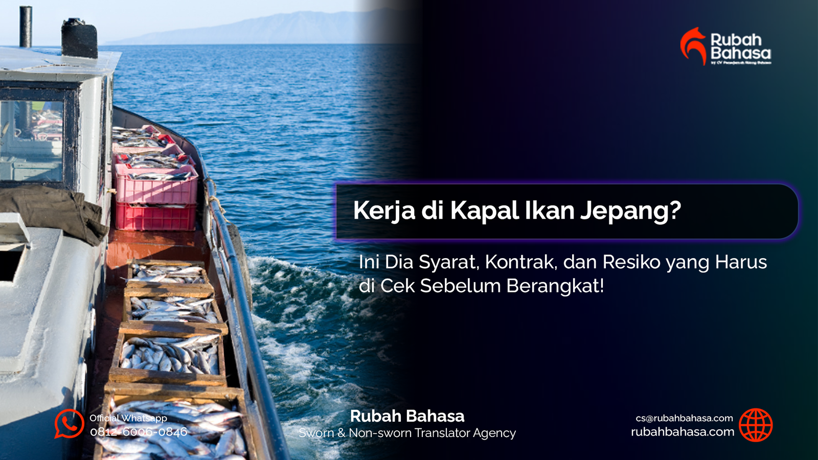 Kerja di kapal ikan di Jepang: hal yang perlu dicek sebelum berangkat